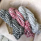 Black and white plaid china ladies wholesale linen scarves modal cotton scarf