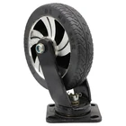 Solid Wheel Rubber Caster 5" 6" 8" 10" Inch Hot Sale Solid Black Alloy Rubber Caster/Castor Wheel