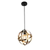 Industrial Gold Bronze Spherical Pendant Displays Fixture Changeable Hanging Lighting Chandelier