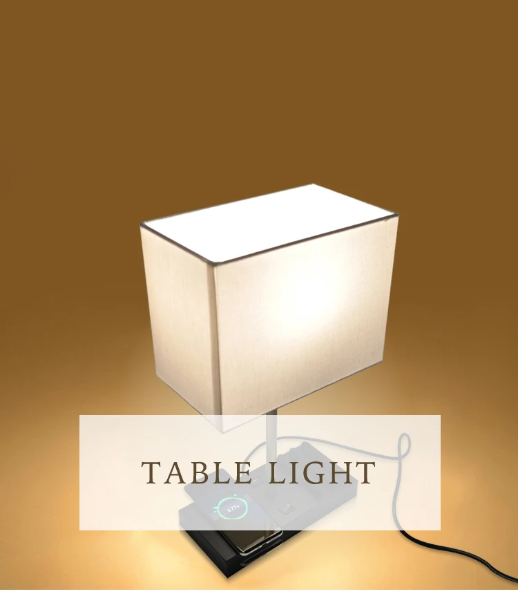 Wholesale Nordic Modern Decoration Bedroom LED Metal Fabric Table Lamp