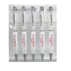 print pearl white crystal pen for promotional gift pen P10253