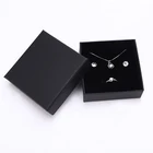 Custom Cheap Necklace Rings Bracelet Box Black Gift Jewelry Packaging Box