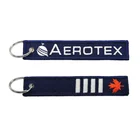 Custom embroidered key chain key tag jet tags