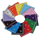 Hot sale polyester custom print logo head scarf kerchief wholesale paisley headwear square bandanas