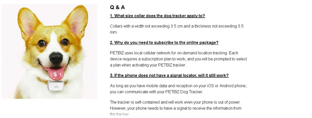 PETBIZ GPS Pet Tracker, NB-IOT(5G) Dog Locater & Activity Monitor, 30 Days Ultra Long-Lasting Battery Dog Tracking Device - ANKUX.COM