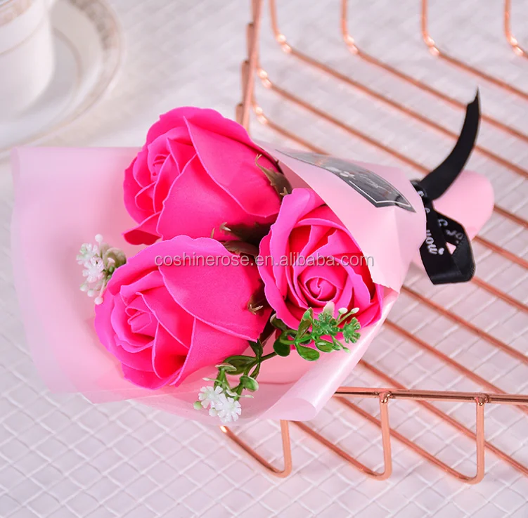 7 rose flower bouquet soap flower 520 valentine's day hot