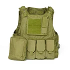 tactical load bearing body armor army tool training airbag shooting multi pocket hunting military bulletproof vest