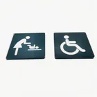 Custom Cut Acrylic Sign Indoor Acrylic Toilet Sign For Shopping Mall and Motel