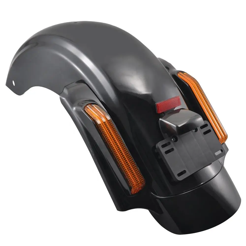 Motorcycle Black Rear Fender System LED Tail Light Fit For 2014-2019 Harley Touring FLTRX FLHX FLTRX FLHTCU Ultra Limited