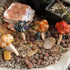 Ceramic Garden Decorations Mushroom Stakes 4 Pack