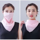 summer sunscreen proof hijab neckchief chiffion silk face scarf for ladies