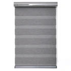 combi vision roller white grey semi-blackout light filtering room darkening zebra shades blinds