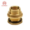1/2 inch Straight Female Pipe and 3/4" Male Garden Hose Threaded Solid Brass Bulkhead Tank Fitting