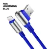 2.1A Quick Charger 1M Zinc Alloy Smart Charging Data Cable For Iphone Lighting