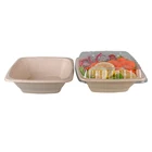 Grade Sugar Factory Custom Food Grade Sugar Bagasse Product Pulp Square Bowl