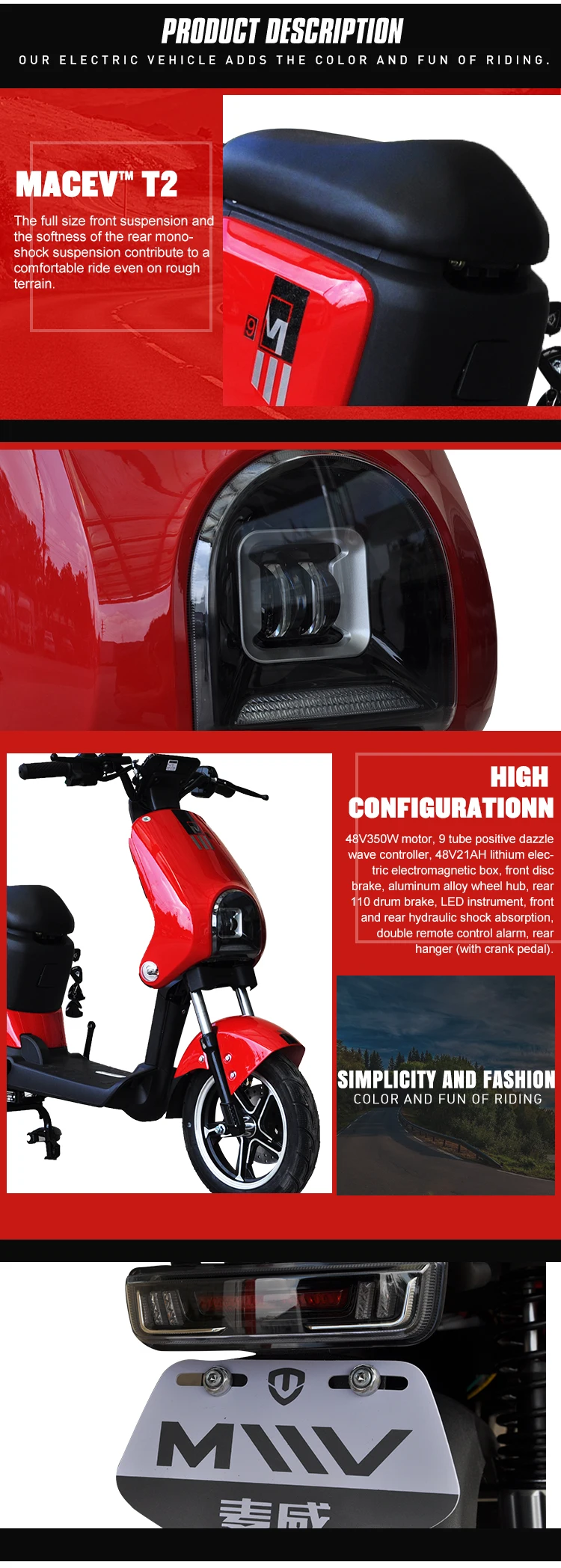 2019 nouveau modèle Offre Spéciale adultes petit scooter électrique cyclomoteur 350W moto ÉLECTRIQUE avec pédales