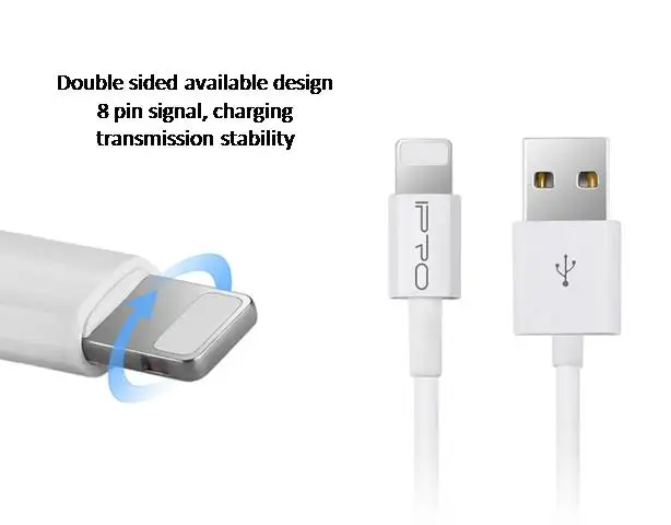 Basic 8 Pin Round Cable for iPhone 2A Fast Charging - ANKUX.COM