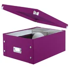 Wholesale 2 compartment CD DVD organizer rectangle paper foldable storage box with label holder