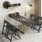 Apartment Furniture Black Wall Mounted Rack Folding Mini Flat Dining Table