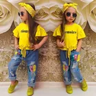 Kid Cloth Girls' Baby Wholesale Boutique Children Summer Outfit Little child Casual Wear Girl Clothing Set