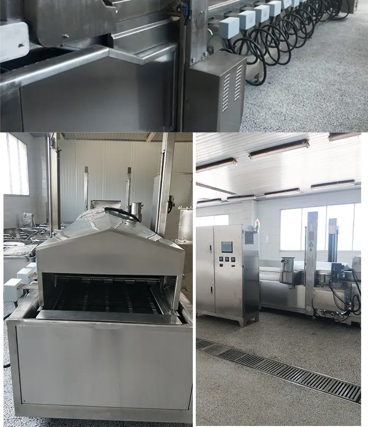 Industrial Fryer Automatic Continuous Chicken Nuggets Deep Frying Machine With Conveyor details