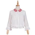 Hot sale white lovely short sleeve office shirt women formal blouses