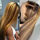 Lace Synthetic Wig Free Sample New Color Custom Long Straight Hair Lace Frontal Synthetic Wig