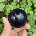 Natural Stone Wholesale High Quality Natural Rock Blue Sandstone Spheres Shiny Crystal Stone Balls For Decorations