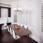 Cheapest Office live room indoor wood window shutter from China