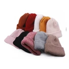 Hat Rabbit Fur Explosion Women's Wool Hooded Hat Angola Rabbit Fur Hat Girl Double Knitted Cashmere Hat