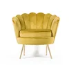 Dingzhi Yellow Velvet Fabric Leisure Chairs