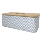Customized iron printing storage box for large metal wooden bread box