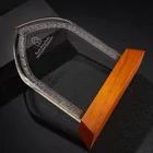 Plaque Wood Customized Sandblasting Exquisite Religious Crystal Plaque Trophy With Big Wood Base For Awarding Medal