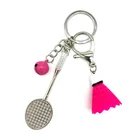 New creative gifts customized color badminton keychain two-piece detachable keychain