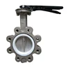 No pin pinless EPDM/NBR/PTFE seat handle operation or worm gear Lug butterfly valve PN10 PN16 PN25 150LB JIS5K 10K