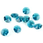 One-Stop Service Exquisite Double Hole Bright 14 Mm Octagon Glass Black Crystal Beads