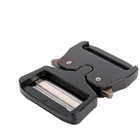 Coat Buckle 40mm Heavy Duty Metal Coat Adjustable Black Electrophoresis Belt Buckle