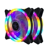 double ring led 4 color Case Cooling Fan 120mm 12cm 4pin male/female 3pin With LED Ring For Computer Water Cooler Color Fan