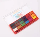 18pcs solid water color paint cake with brush 1.2X2.3cm square shape water color paint