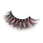 Private Label Color Mink Eyelashes Makeup Fancy Brilliant Colorful Eyelashes Party Soft False Eyelashes