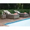 cheap outdoor swimming pool chair cane chaise lounge
