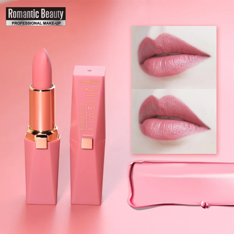 Romantic Beauty Waterproof Nude Glitter Lipstick Long Lasting Velvet