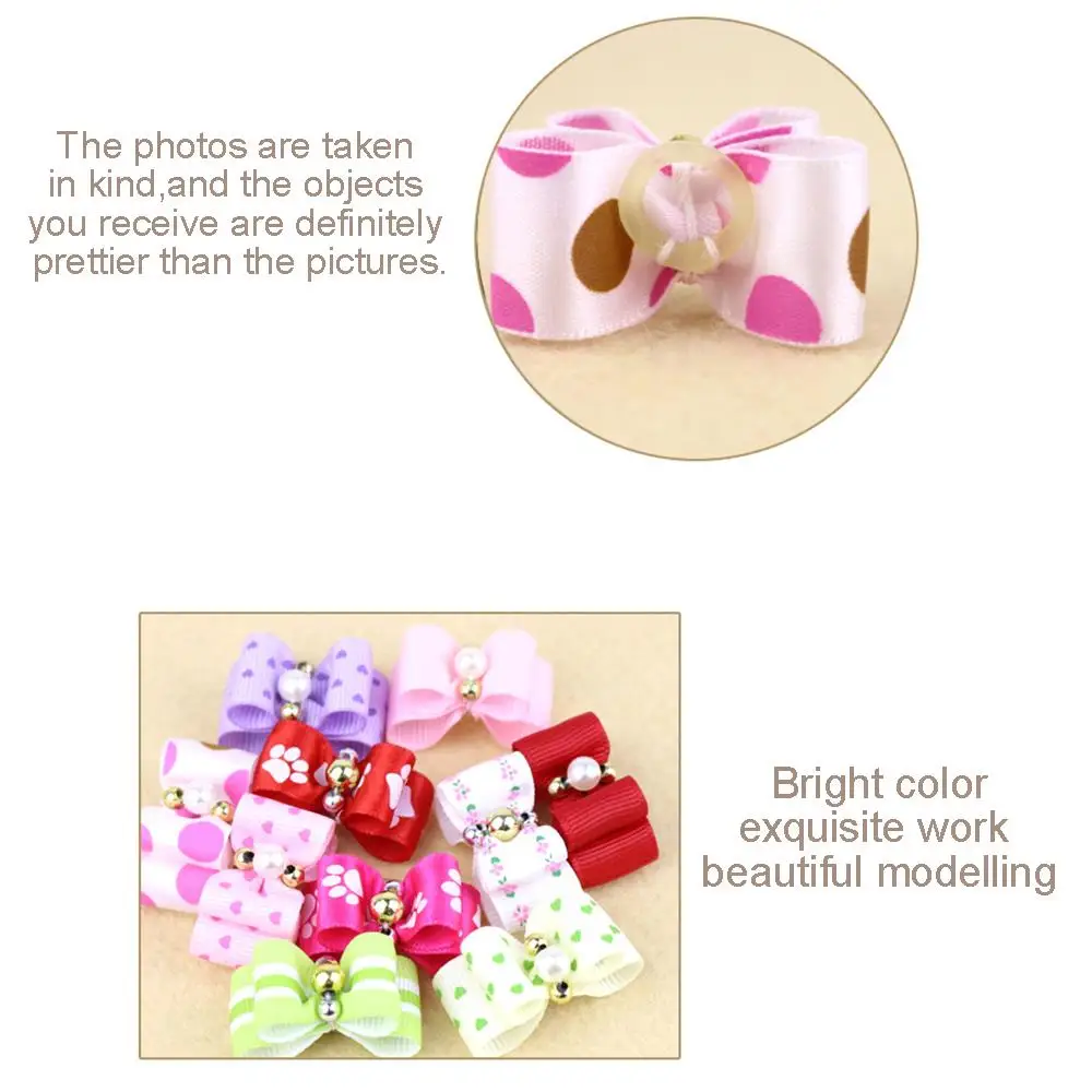 20pcs handmade cute pet dog bow loverly bowknot dog ties for