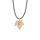 Real Natural Colorful Maple Leaf Pendant Necklace