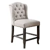 16 years manufactory 30" luxury modern design white fabric wood high bar chair stool
