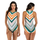 swim wear women swimsuit sexy geometric Print Floral one piece swimwear &Beachwear