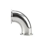 Sanitary Stainless Steel 1" tri clamp ferrule with 90 degree bend/elbow