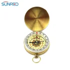 G50 Copper Outdoor Camping Hiking Portable Brass Pocket Golden Compass Luminous Navigation Flip Multi-function