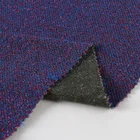 Polyester cotton lurex purple yarn dyed french terry sweatshirt super soft fleece fabric yard