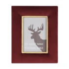 High quality red/green velvet photo picture frame with golden frame inside